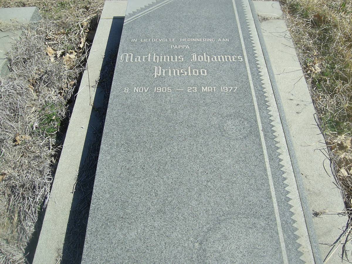 PRINSLOO Marthinus Johannes 1905-1977