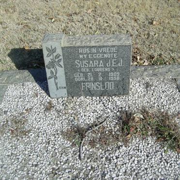 PRINSLOO Susara J.E.J. nee LOURENS 1909-1958