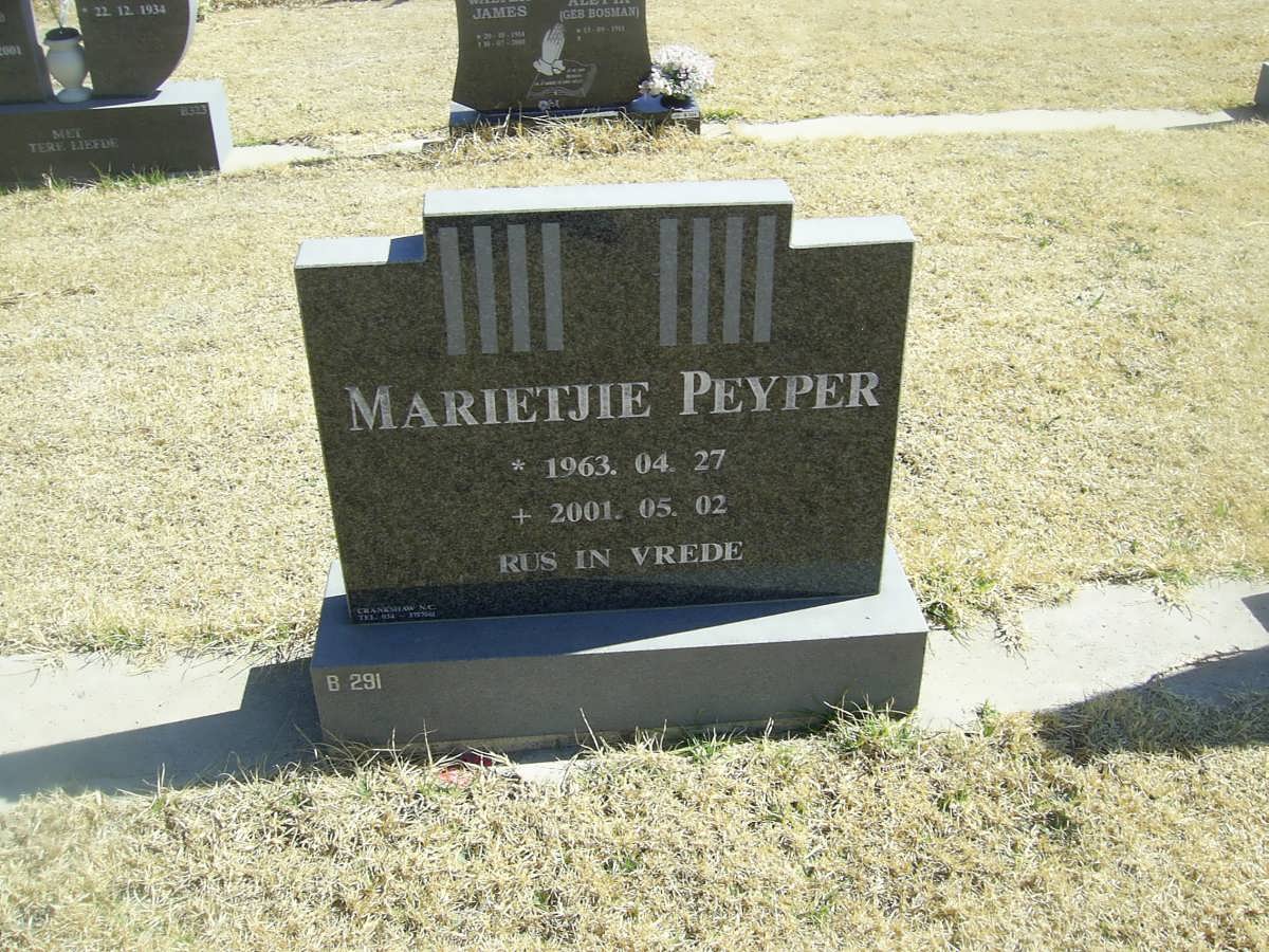 PEYPER Marietjie 1963-2001