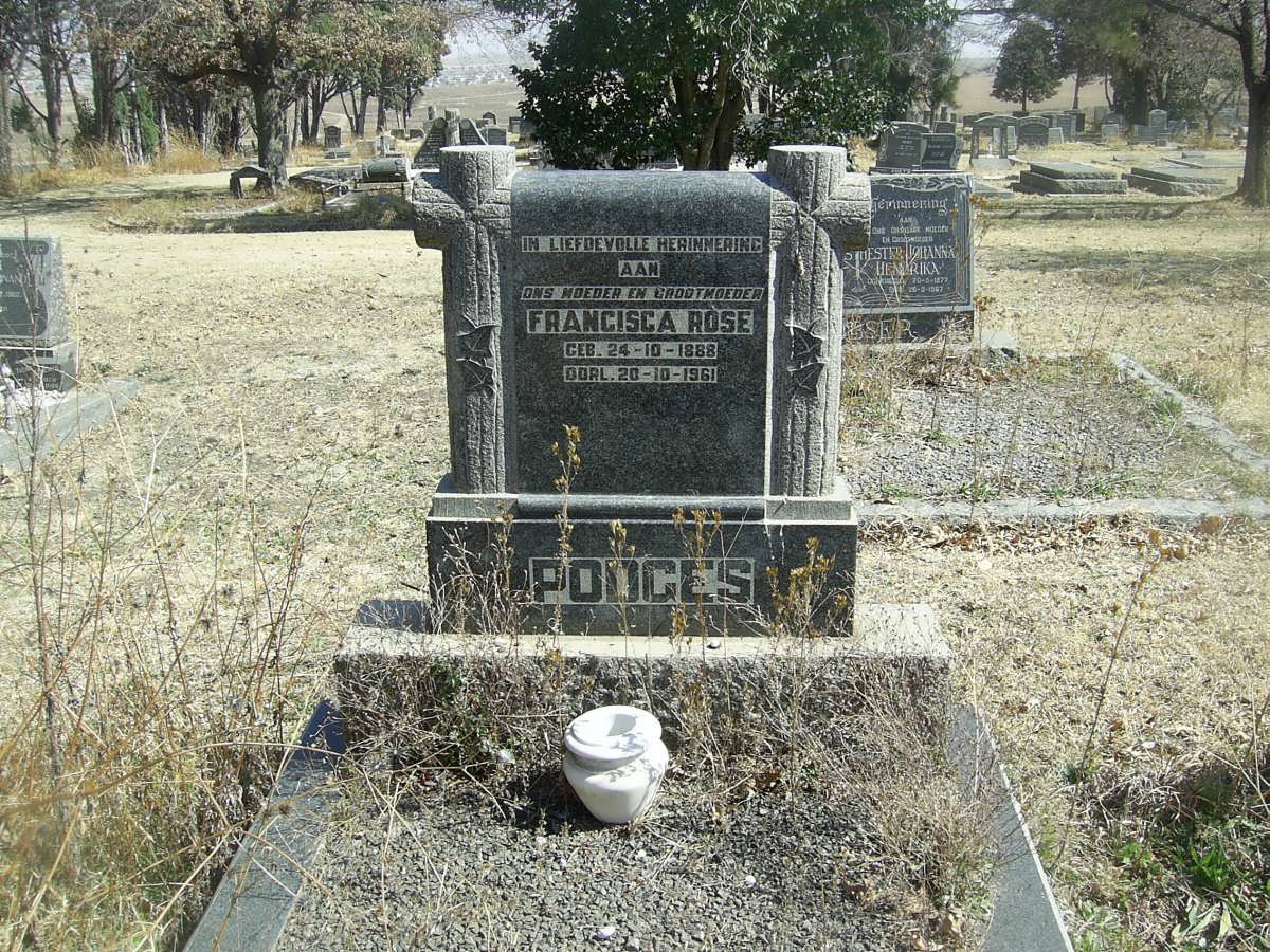 PODGES Francisca Rose 1888-1961