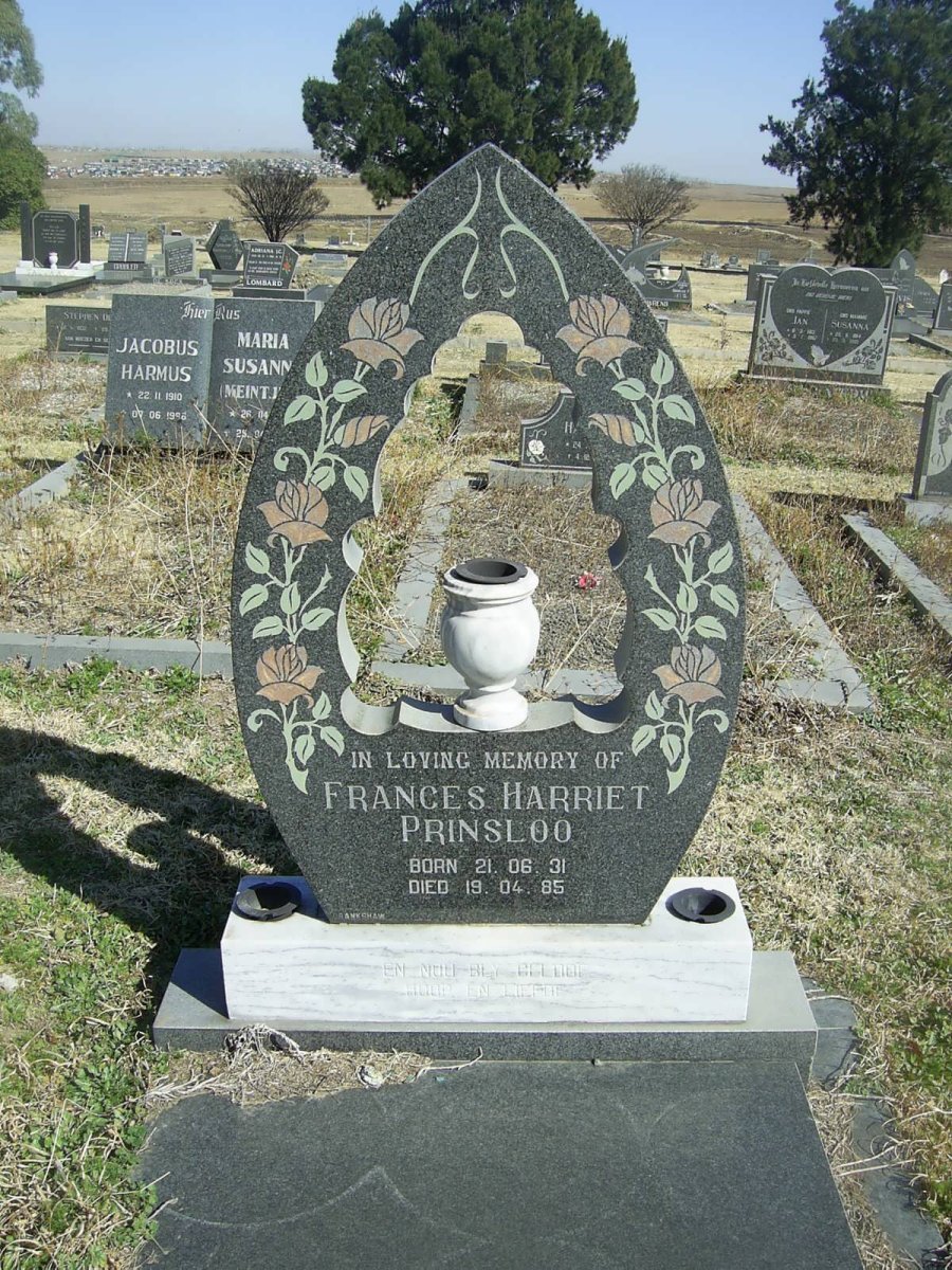 PRINSLOO Frances Harriet 1931-1985
