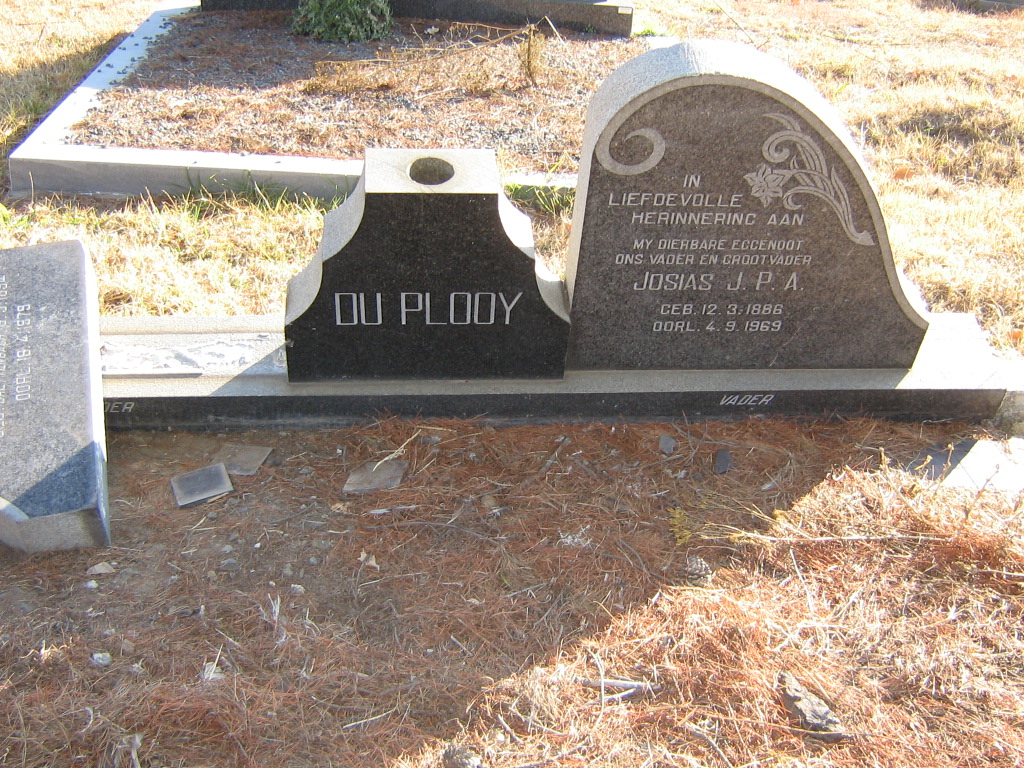 PLOOY Josias J.P.A., du 1886-1969 &amp; Gerbrecht M. BREYTENBACH 1894-1979