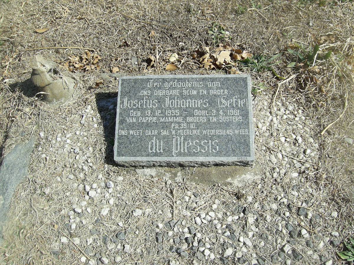 PLESSIS Josefus Johannes, du 1935-1961