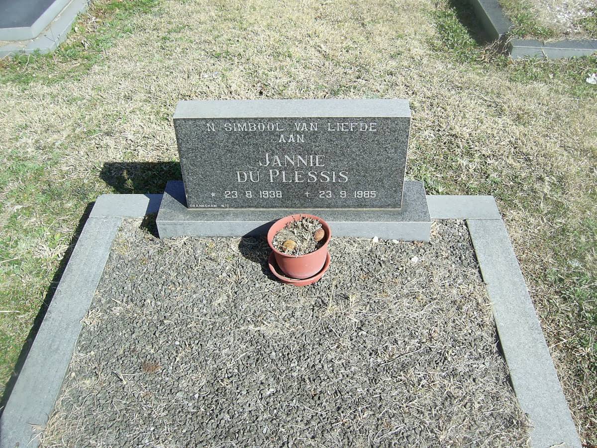 PLESSIS Jannie, du 1938-1985