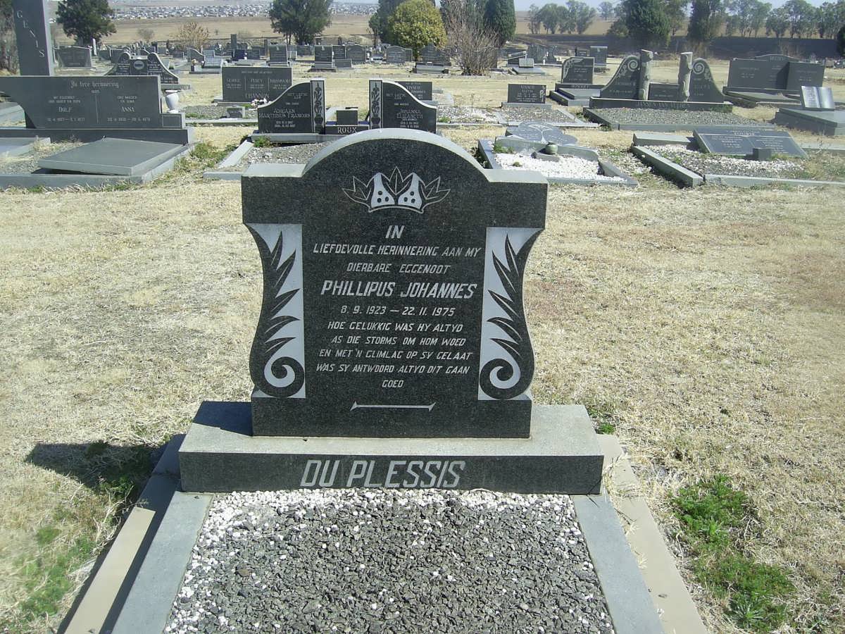 PLESSIS Phillipus Johannes, du 1923-1975