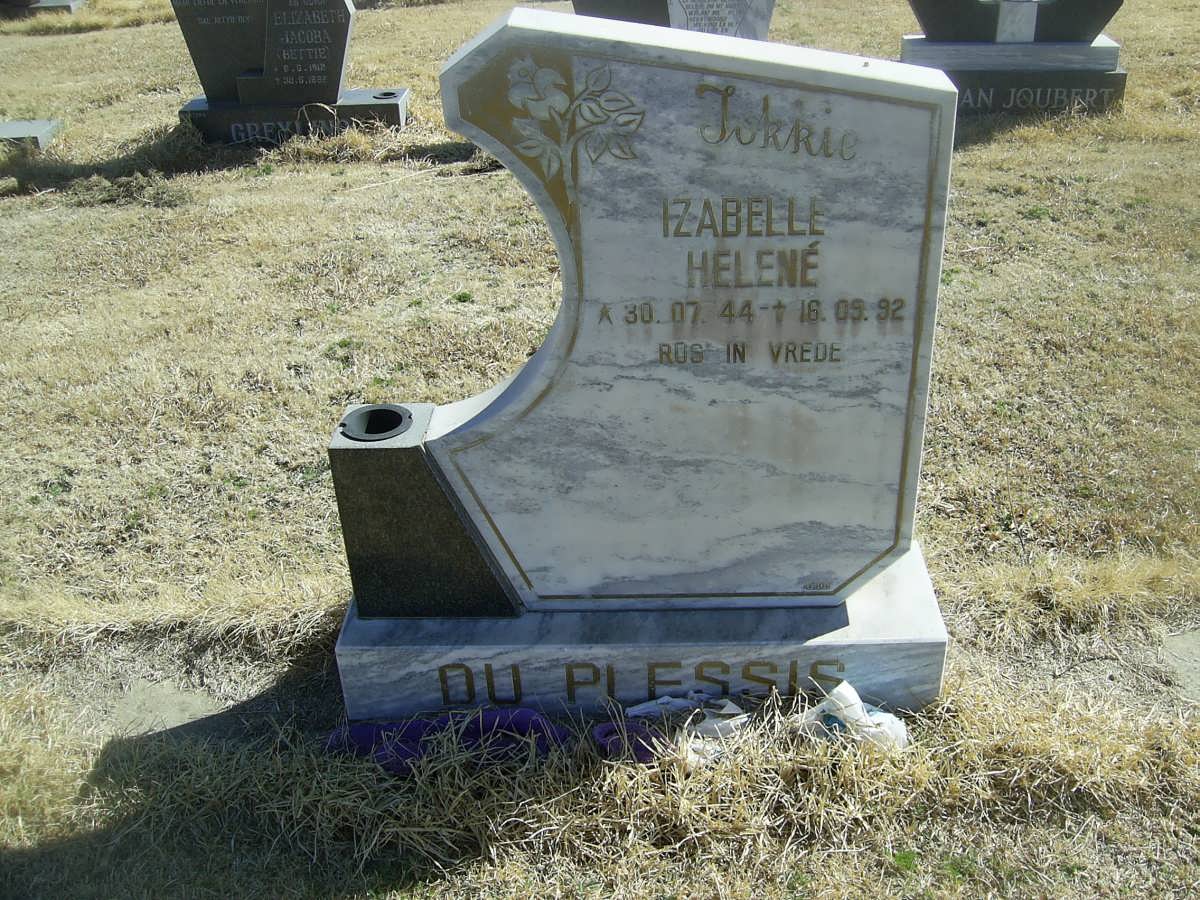 PLESSIS Izabella Helene, Du 1944-1992