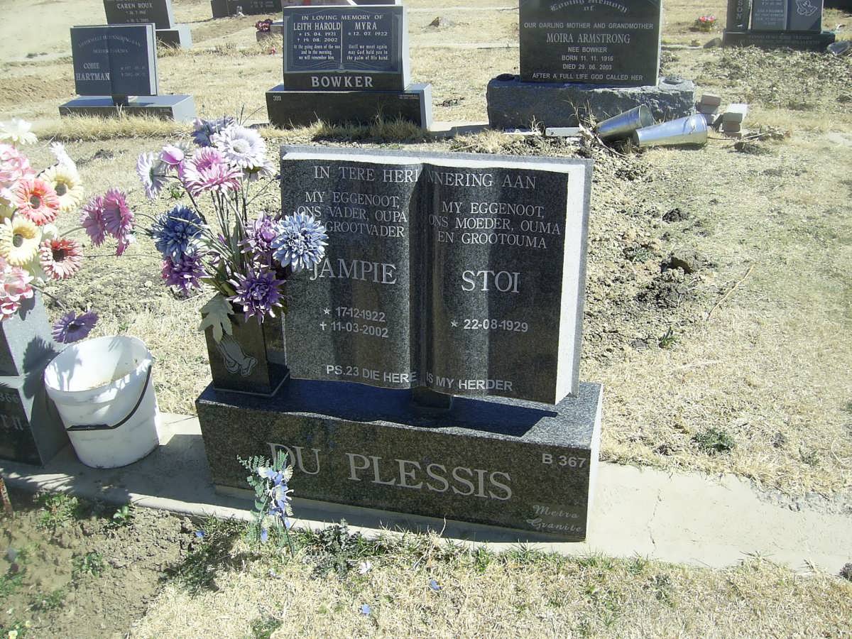 PLESSIS Jampie, du 1922-2002 &amp; Stoi 1929-