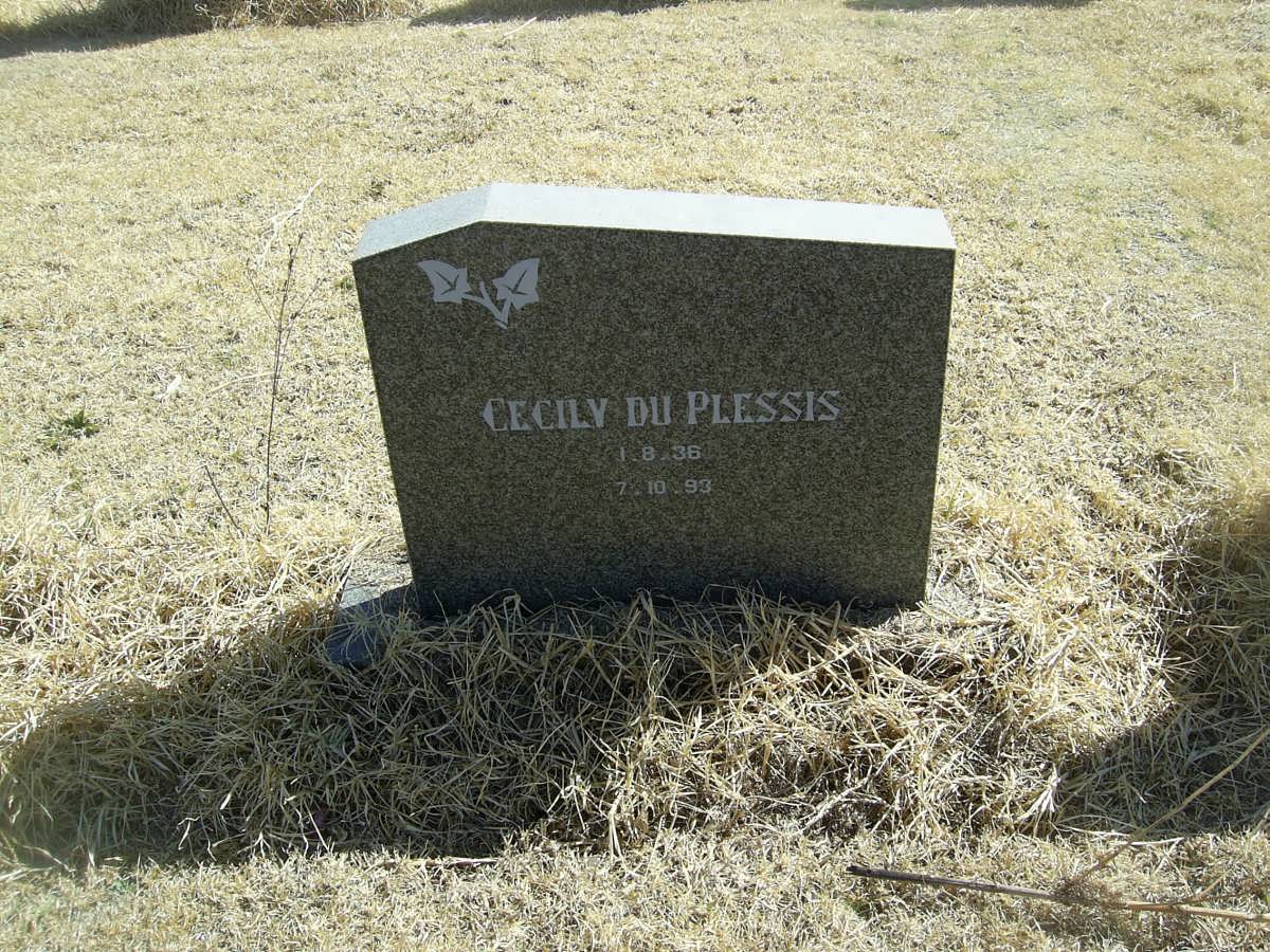 PLESSIS Cecily, du 1936-1993