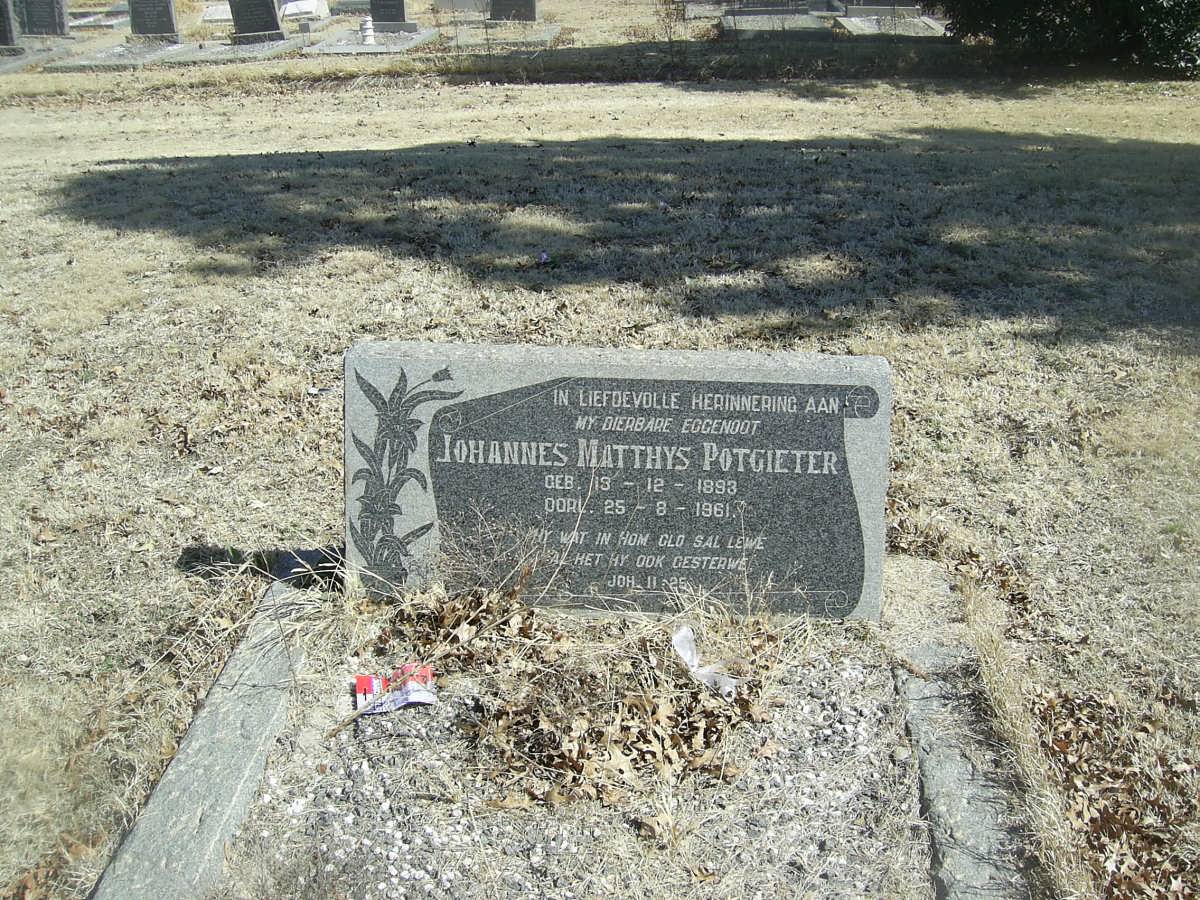 POTGIETER Johannes Matthys Potgieter 1893-1961