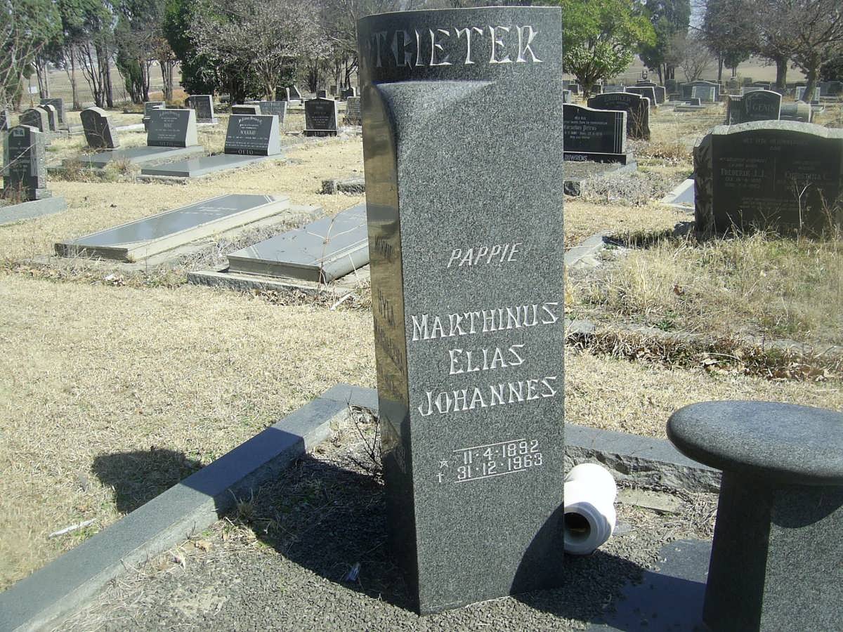 POTGIETER Marthinus Elias Johannes 1892-1963