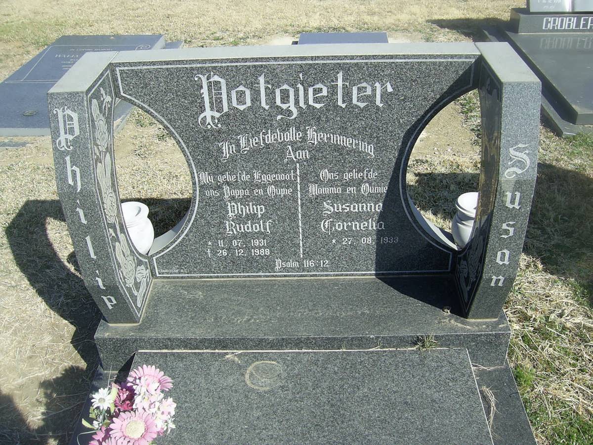 POTGIETER Philip Rudolf 1931-1988 &amp; Susanna Cornelia 1933-