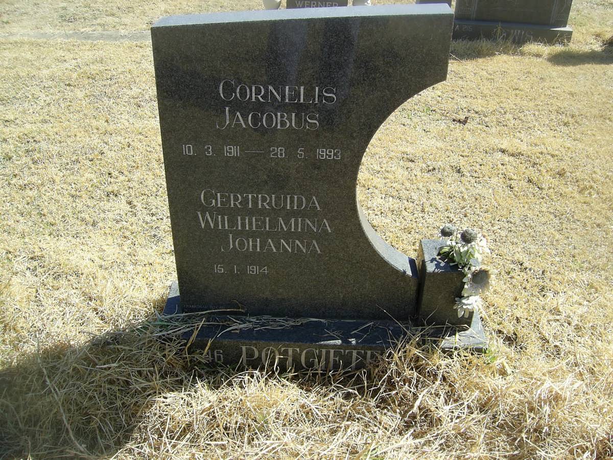 POTGIETER Cornelis Jacobus 1911-1993 &amp; Gertruida Wilhelmina Johanna 1914-