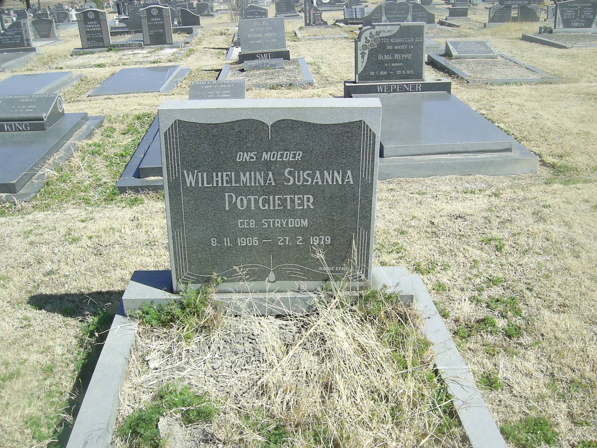 POTGIETER Wilhelmina Susanna nee STRYDOM 1906-1979
