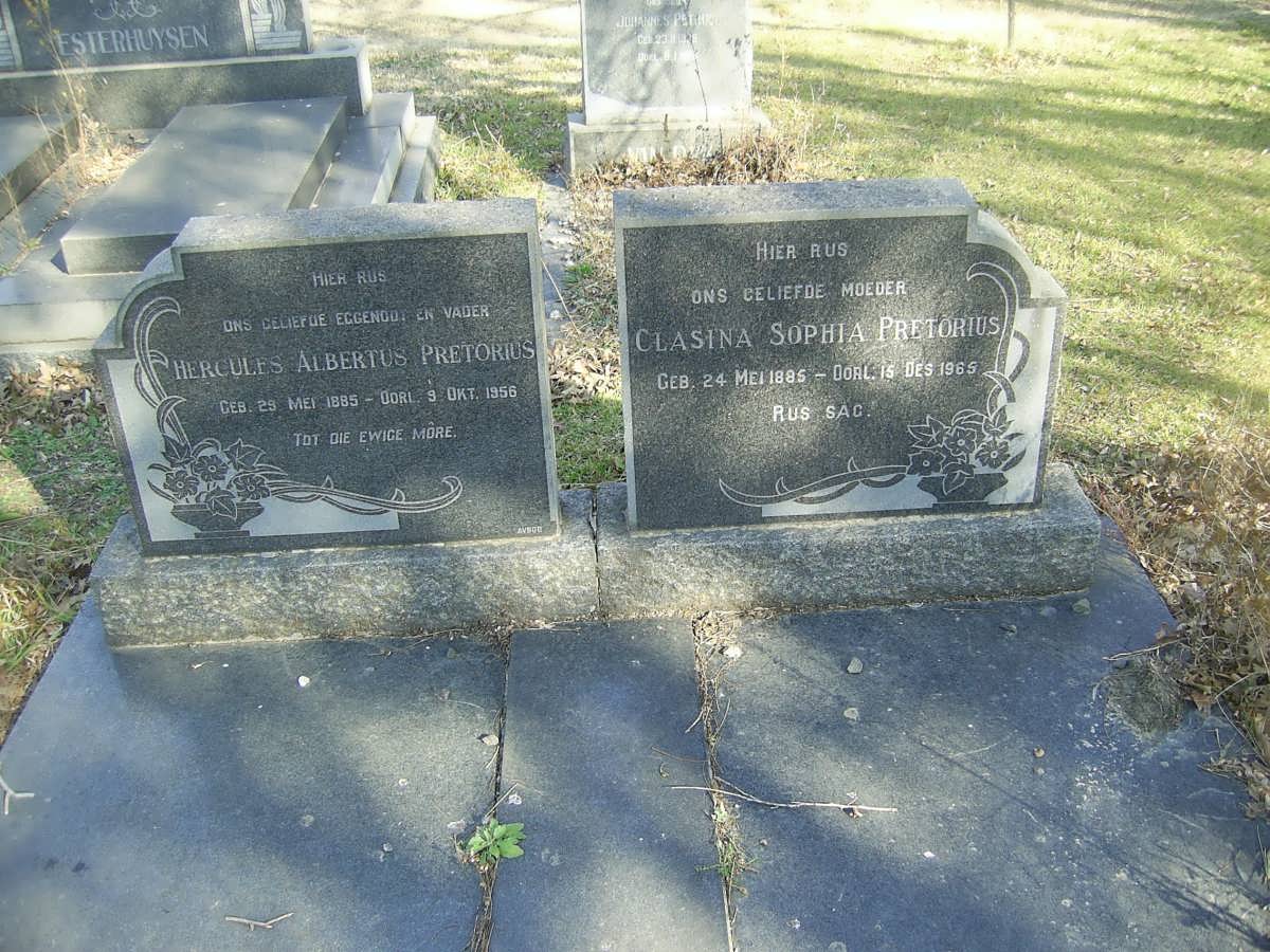 PRETORIUS Hercules Albertus 1885-1956 &amp; Clasina Sophia 1885-1965