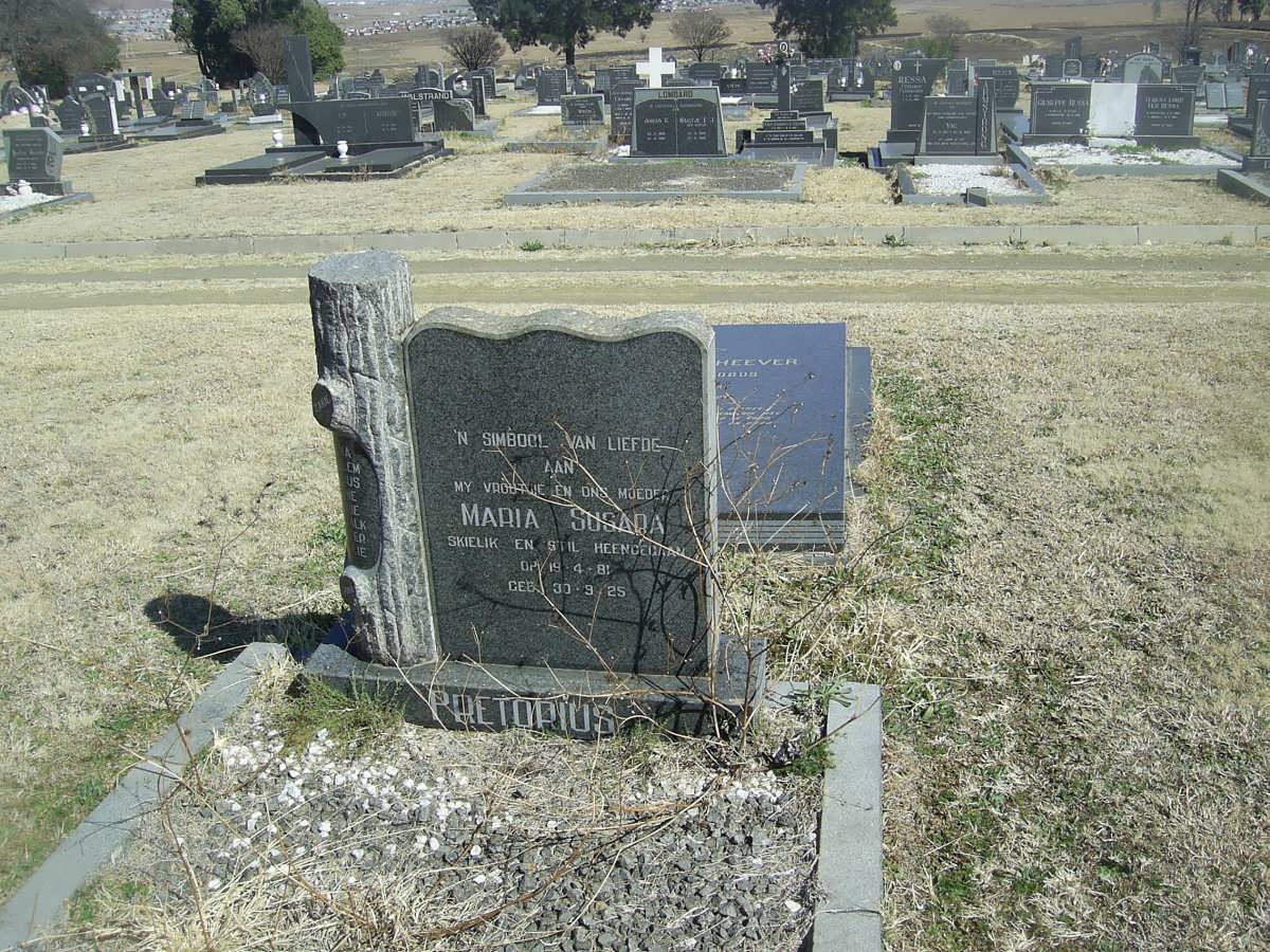 PRETORIUS Maria Susara ?-?