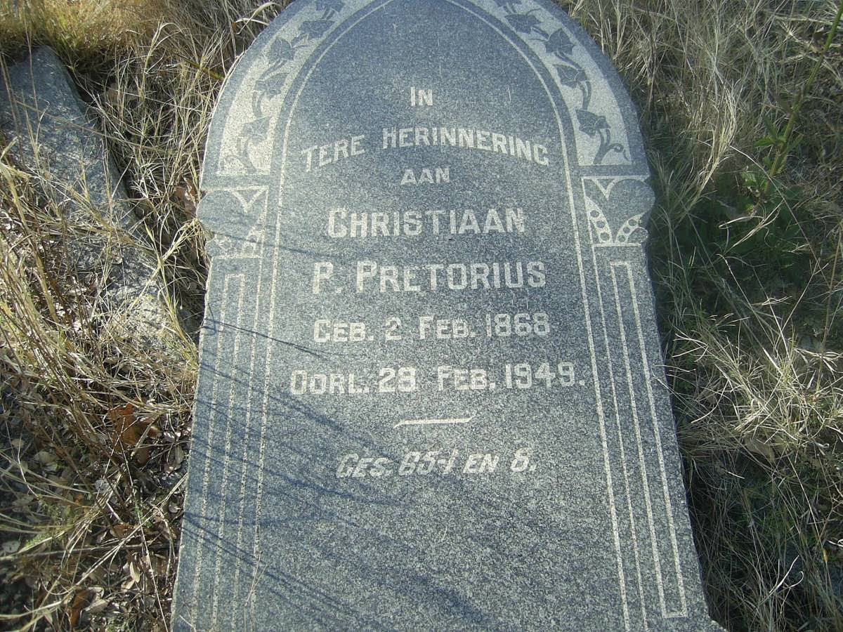 PRETORIUS Christiaan P. 1868-1949