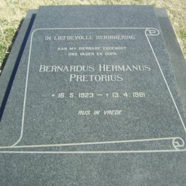 PRETORIUS Bernardus Hermanus 1923-1981