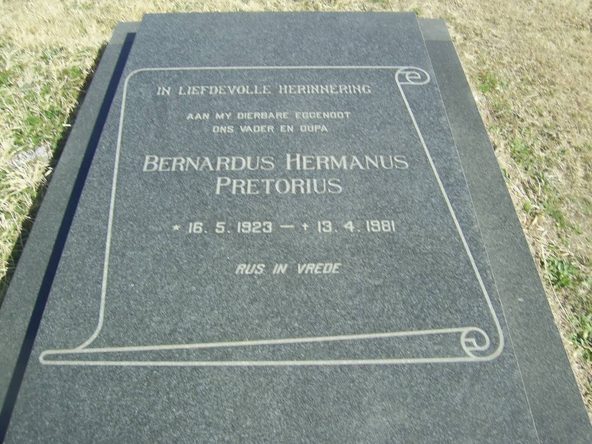 PRETORIUS Bernardus Hermanus 1923-1981