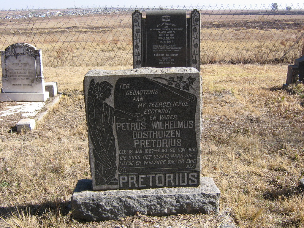 PRETORIUS Petrus Wilhelmus Oosthuizen 1897-1950