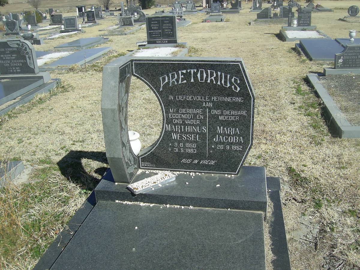 PRETORIUS Marthinus Wessel 1950-1983 &amp; Maria Jacoba 1952-