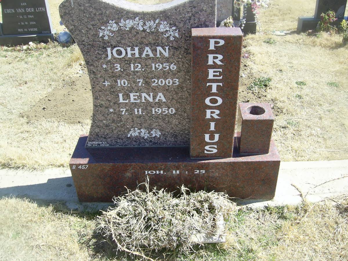 PRETORIUS Johan 1956-2003 &amp; Lena 1950-