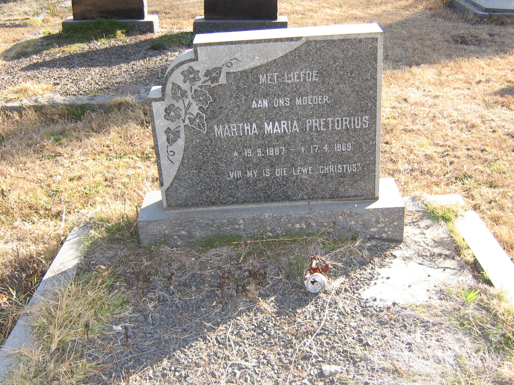 PRETORIUS Martha Maria 1887-1969