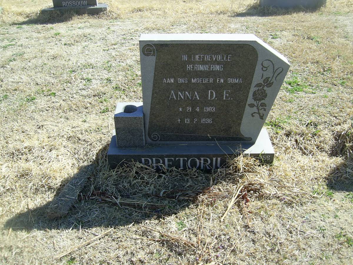 PRETORIUS Anna D.E. 1903-1996