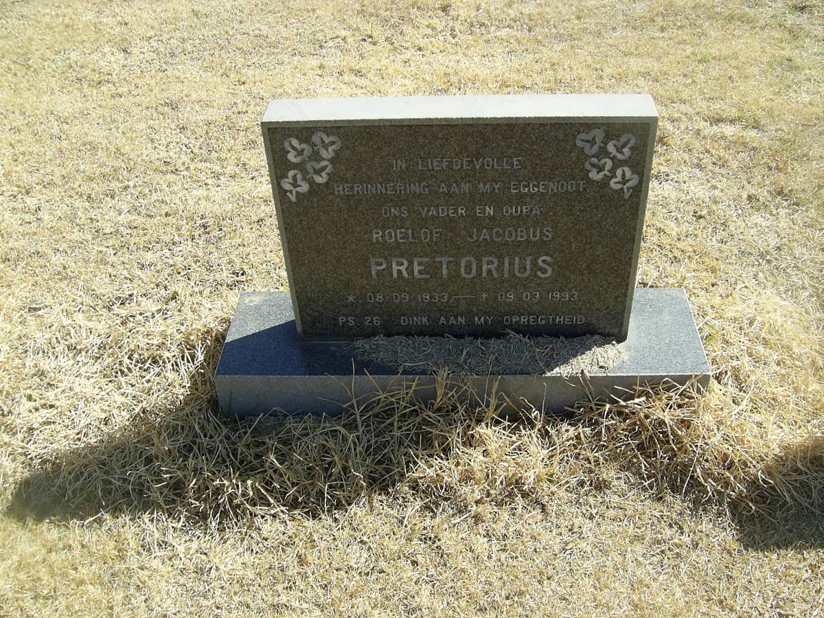 PRETORIUS Roelof Jacobus 1933-1993