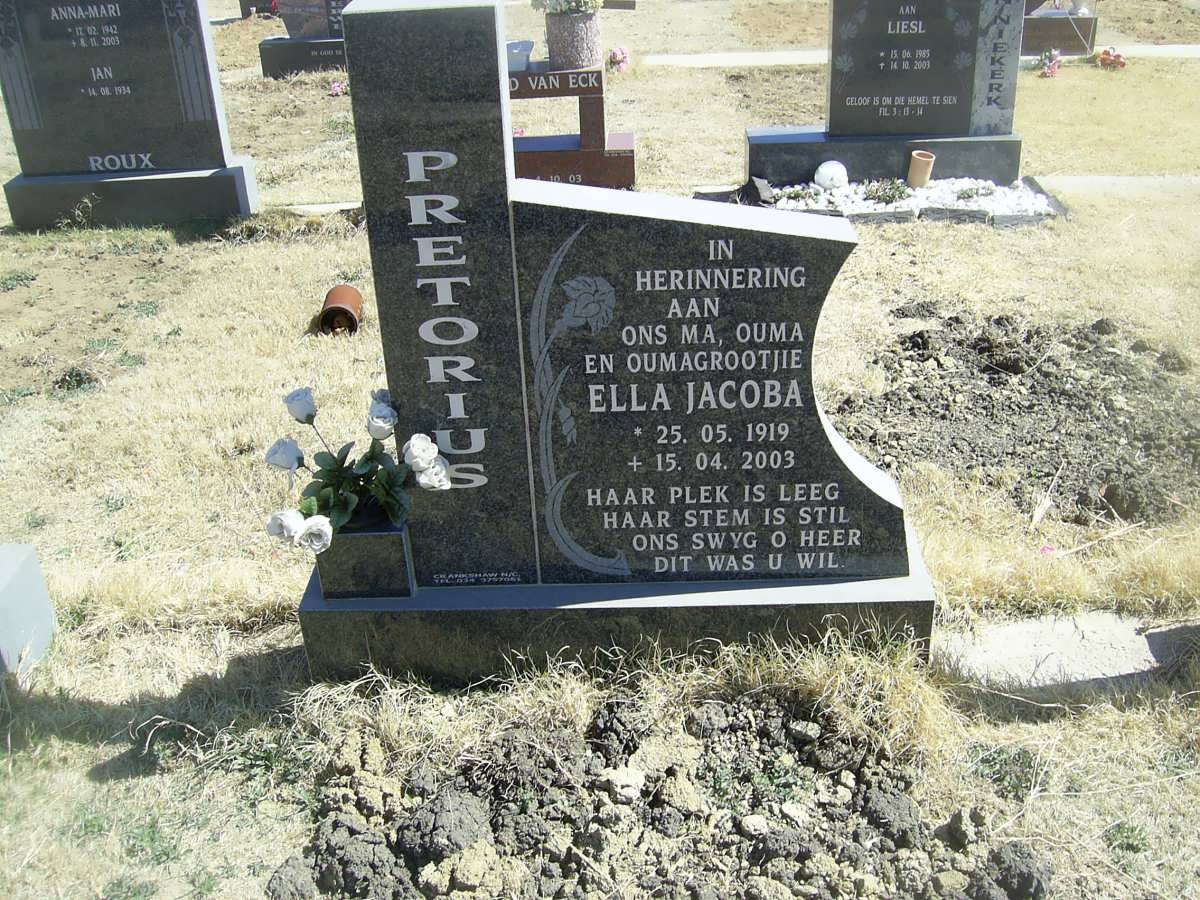 PRETORIUS Ella Jacoba 1919-2003