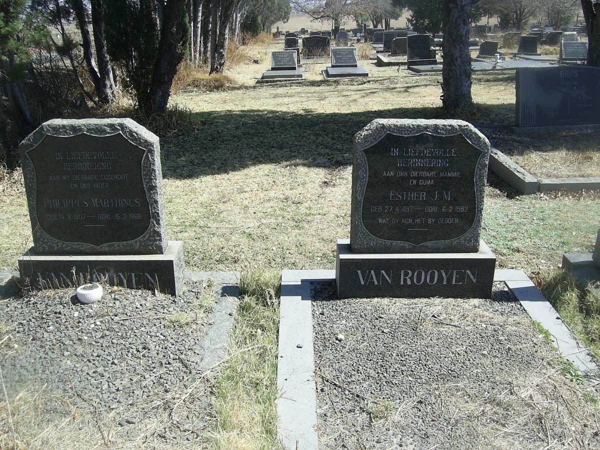 ROOYEN Philippus Marthinus, van 1907-1966 &amp; Esther J.M. 1917-1982