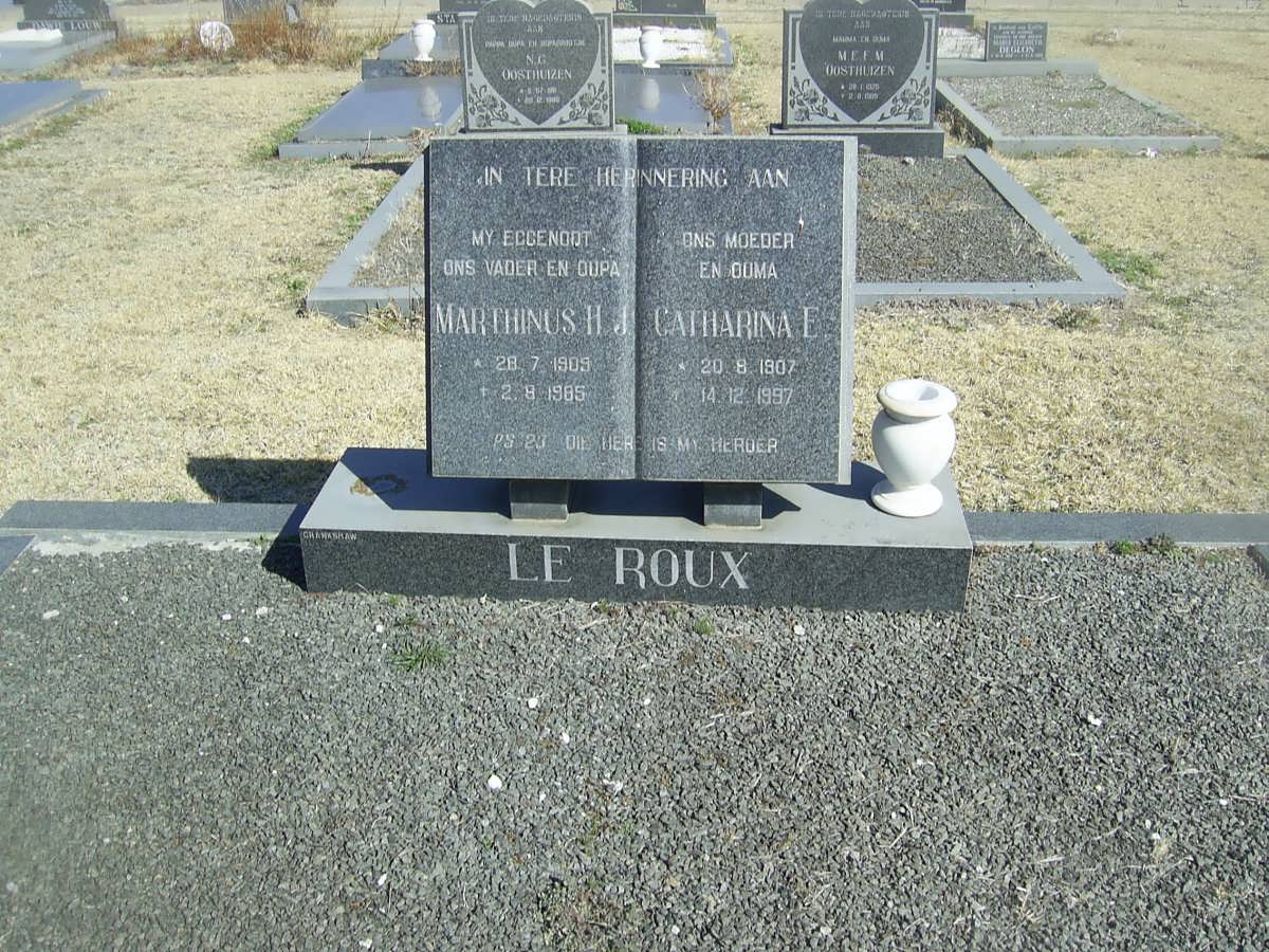 ROUX Marthinus H.J., le 1909-1985 &amp; Catharina E. 1907-1997