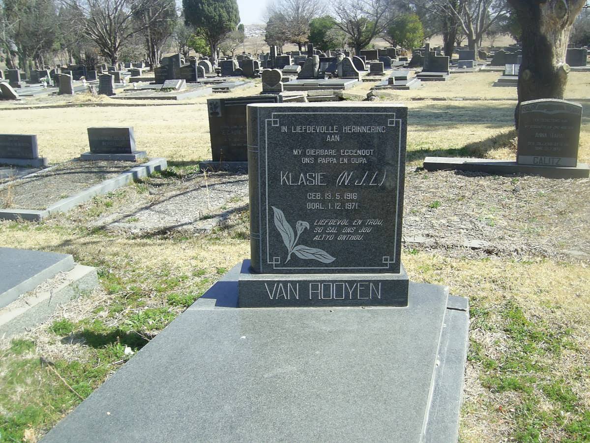 ROOYEN N.J.L., van 1916-1971
