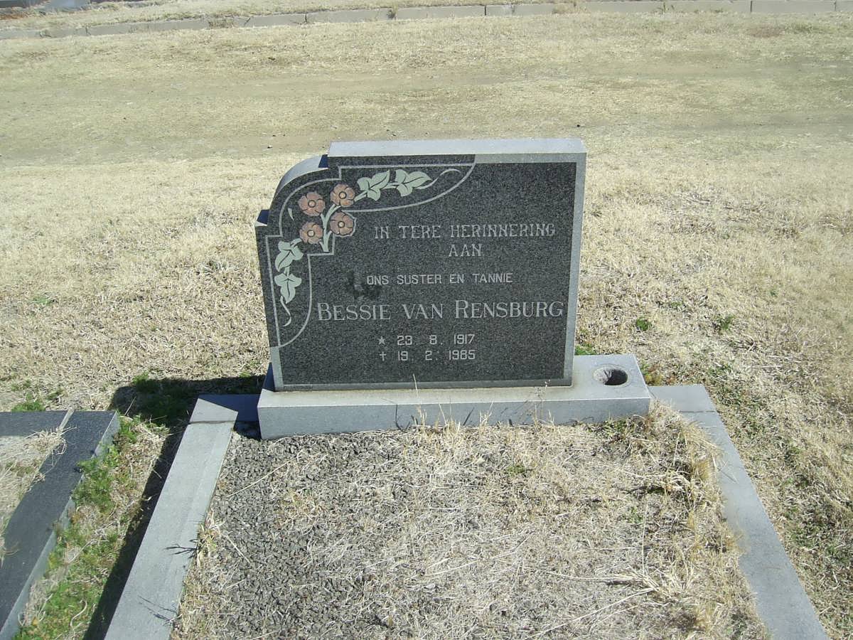 RENSBURG Bessie, van 1917-1985