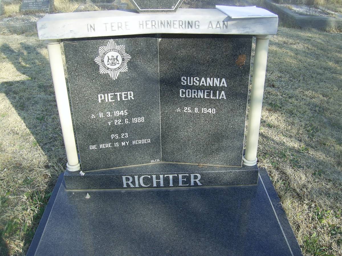 RICHTER Pieter 1945-1988 &amp; Susanna Cornelia 1940-