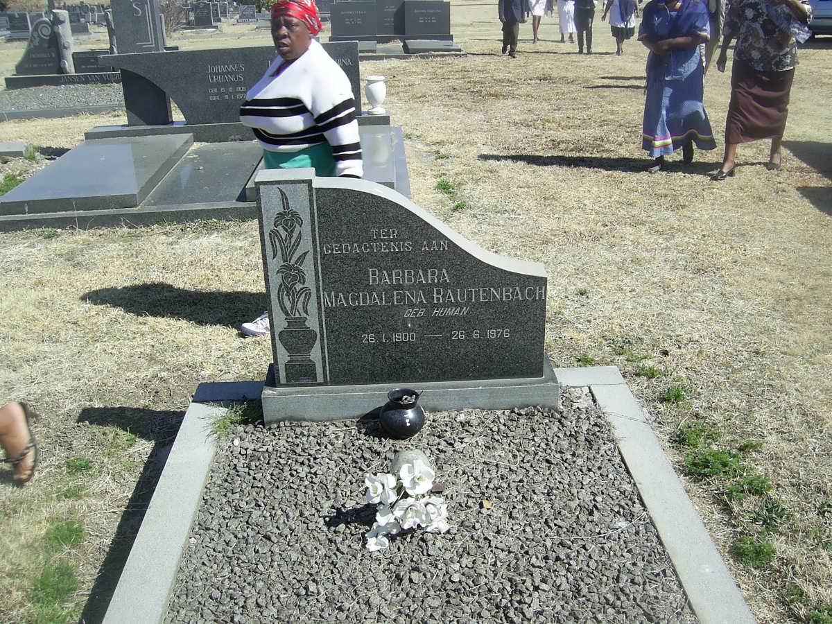RAUTENBACH Barbara Magdalena nee HUMAN 1900-1976