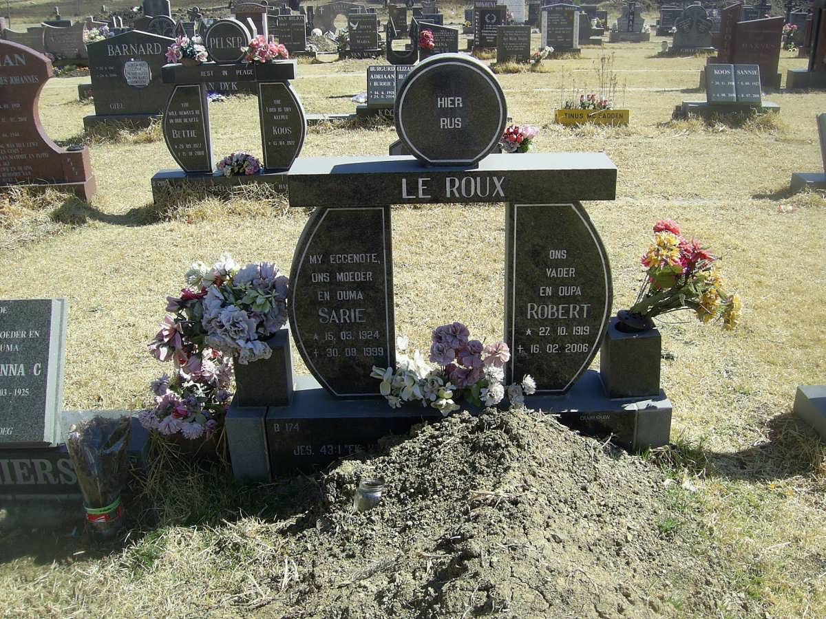 ROUX Robert, le 1919-2006 &amp; Sarie 1924-1999