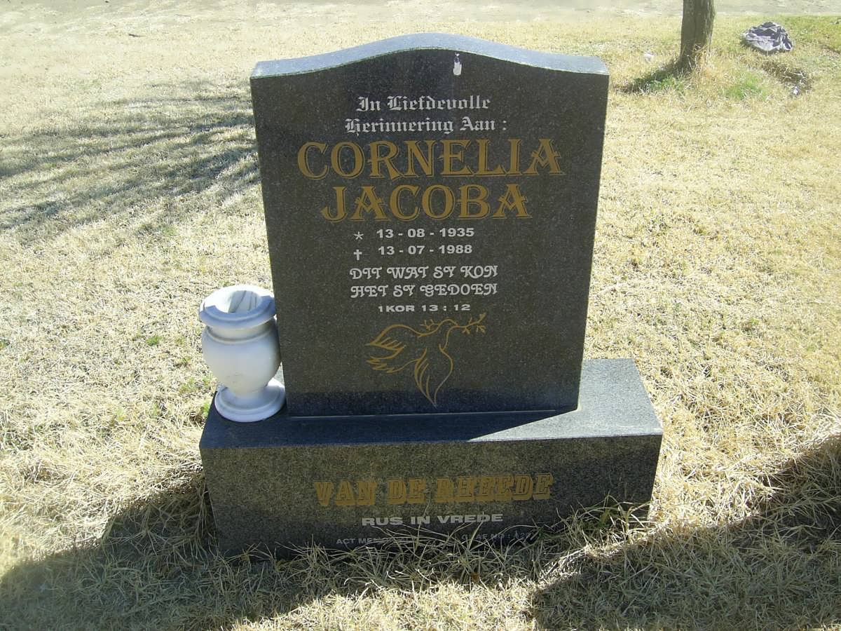 RHEEDE Cornelia Jacoba, van de 1935-1988
