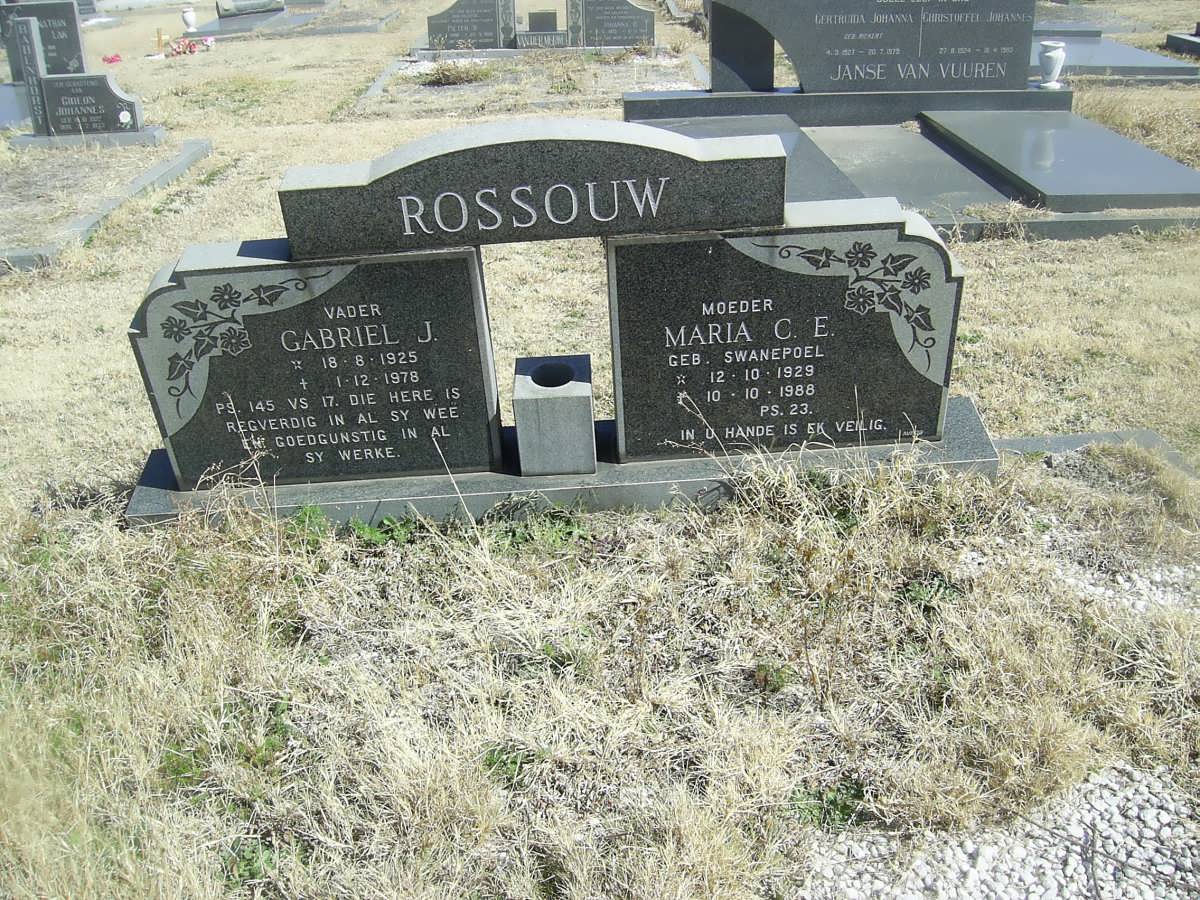 ROSSOUW Gabriel J. 1925-1978 &amp; Maria C.E. 1929-1988