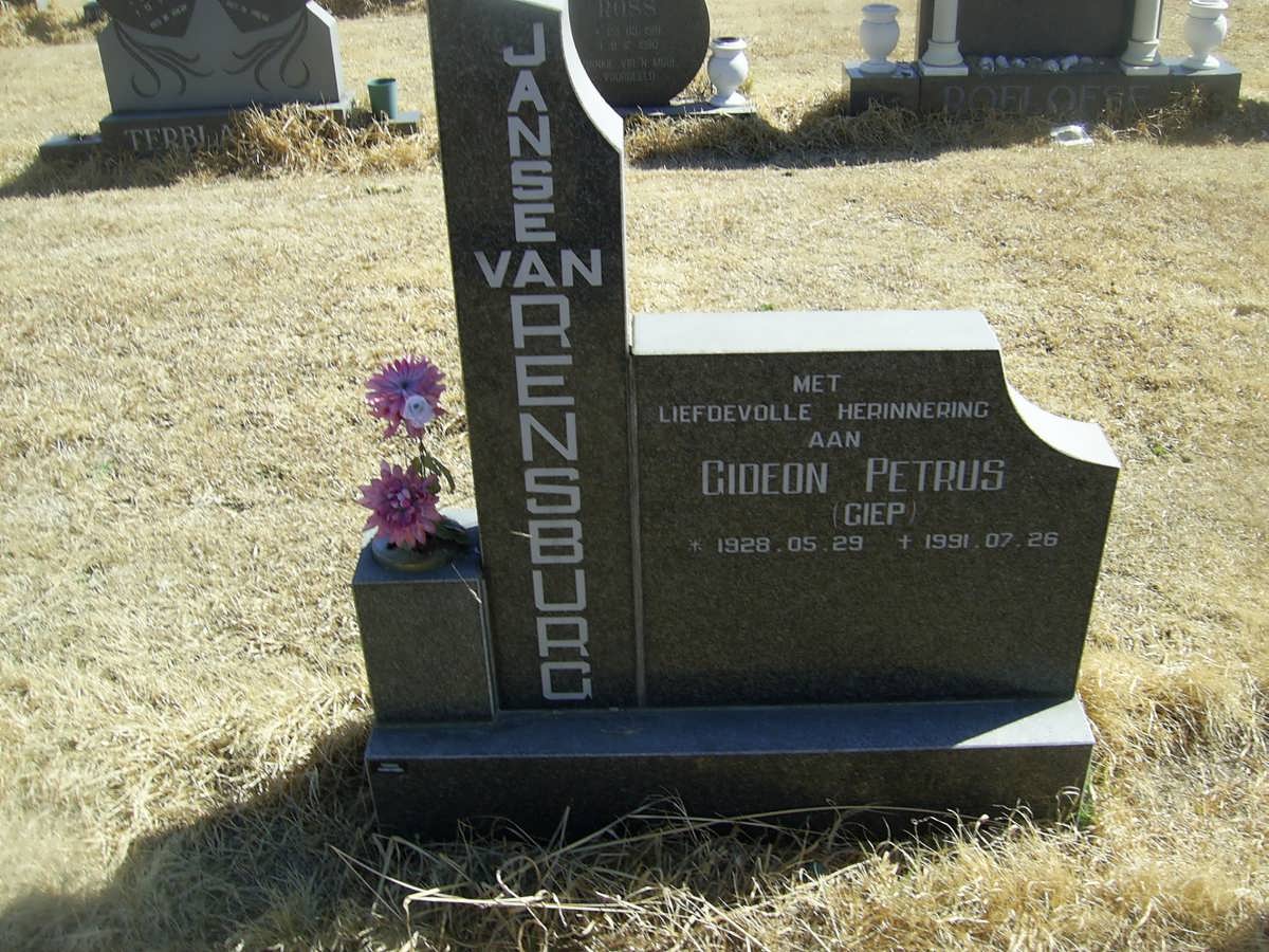 RENSBURG Gideon Petrus, Janse van 1928-1991