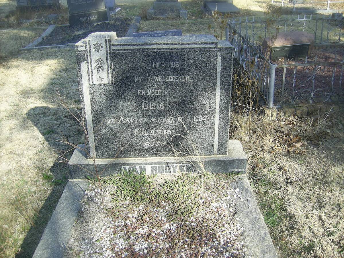 ROOYEN Elsie, van nee VAN DER MERWE 1934-1957