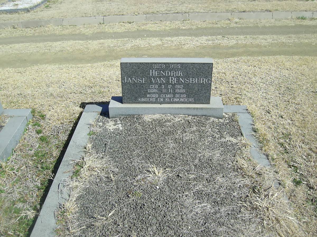 RENSBURG Hendrik, Jans van 1912-1988