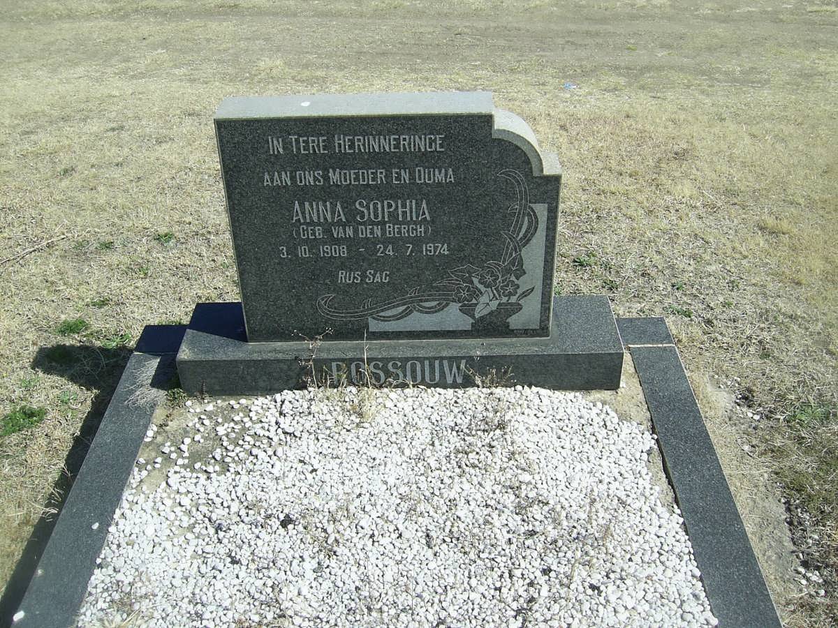 ROSSOUW Anna Sophia nee VAN DEN BERGH 1908-1974