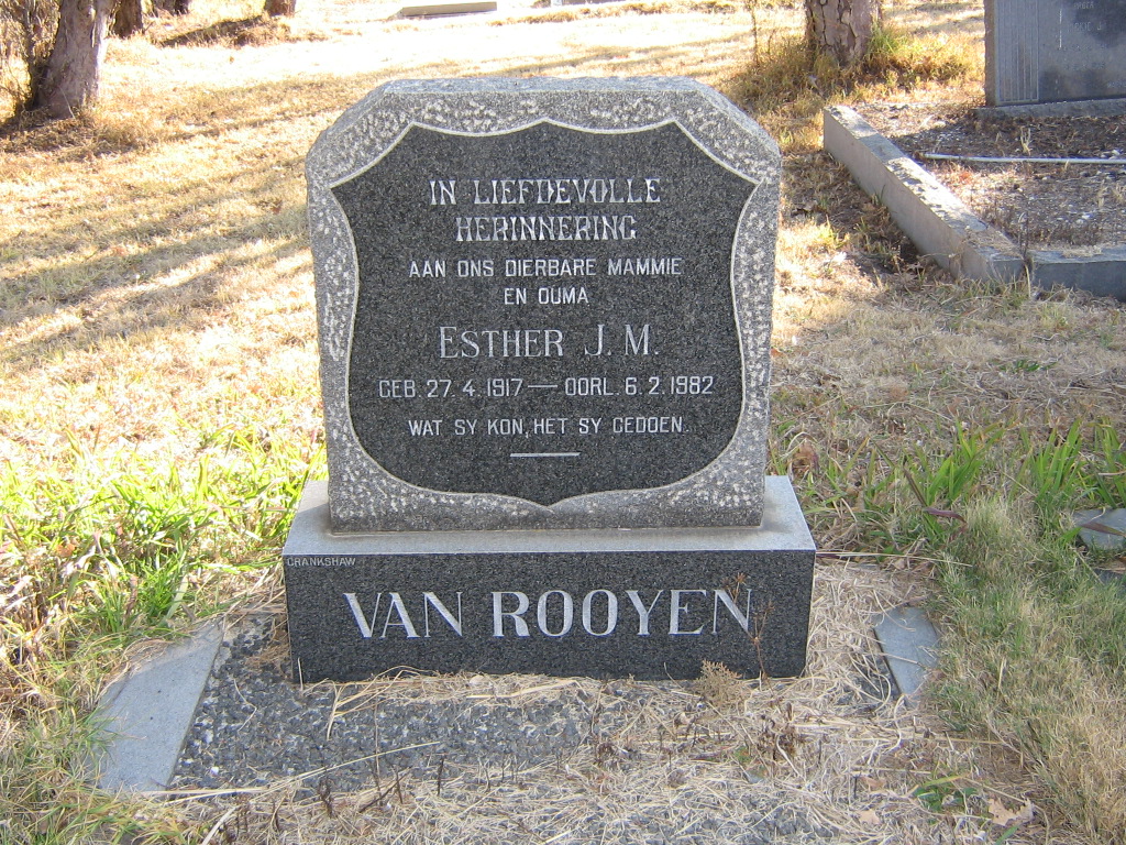 ROOYEN Esther J.M., van 1917-1982
