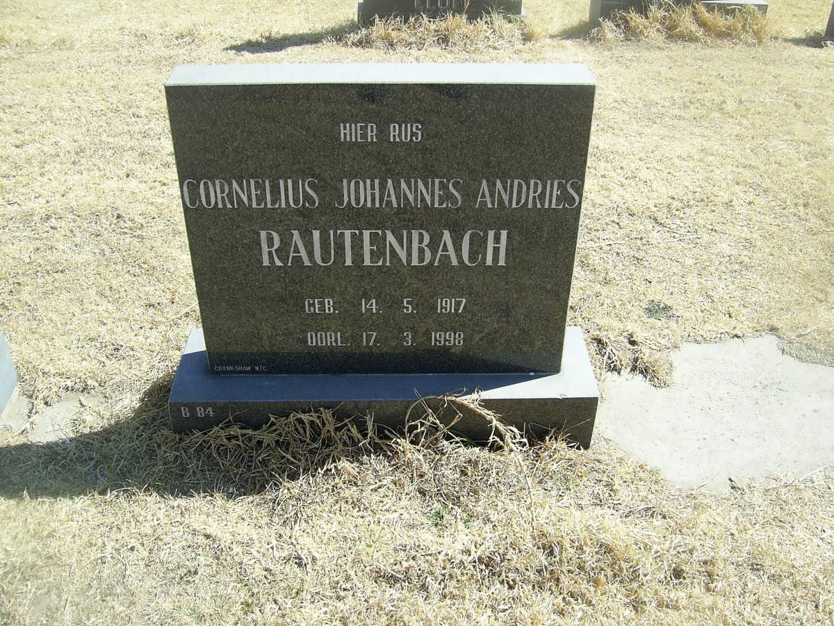 RAUTENBACH Cornelius Johannes Andries 1917-1998