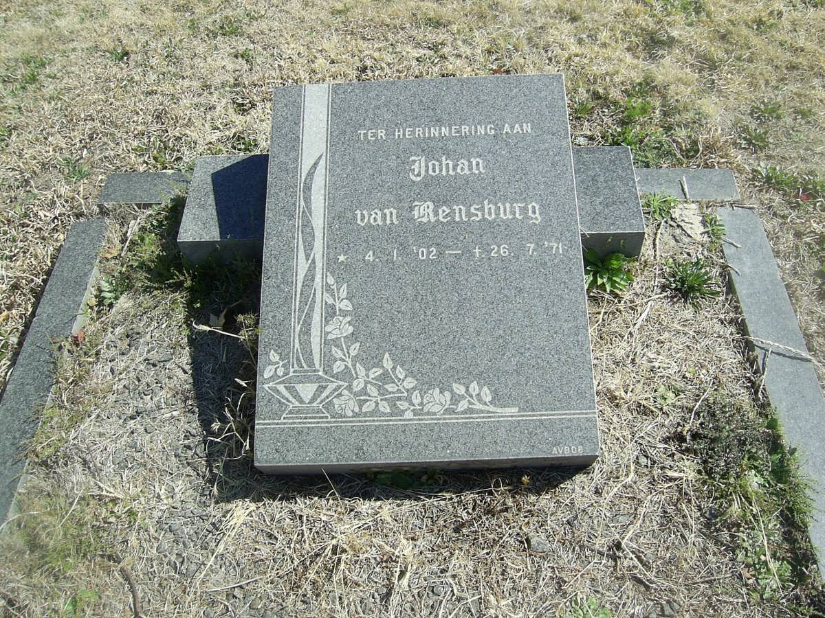 RENSBURG Johan, van 1902-1971
