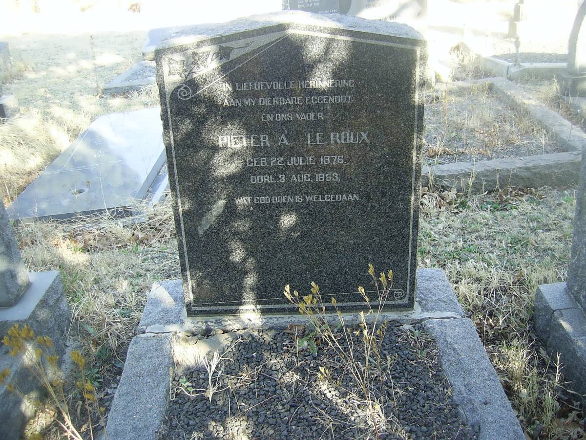 ROUX Pieter A., le 1876-1953