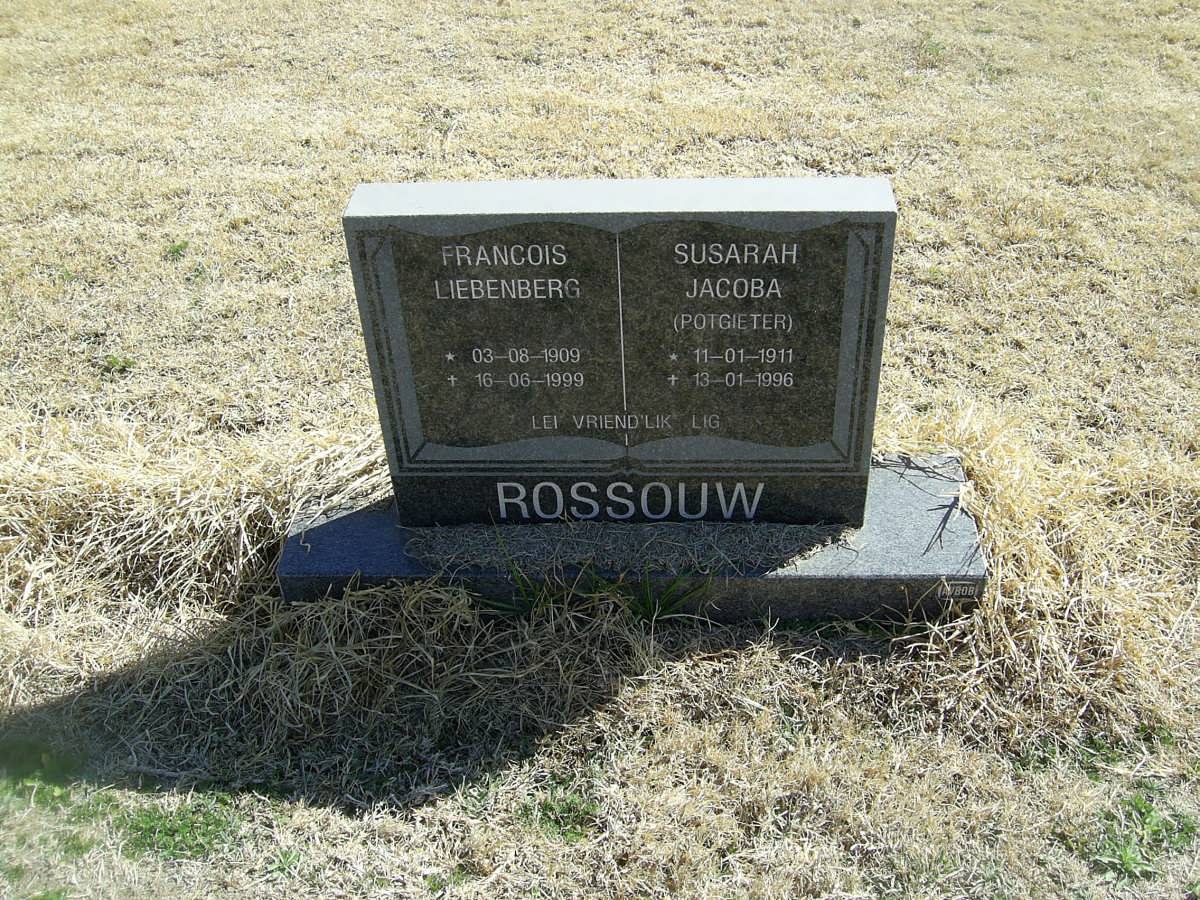 ROSSOUW Francois Liebenberg 1909-1999 &amp; Susarah Jacoba POTGIETER 1911-1996