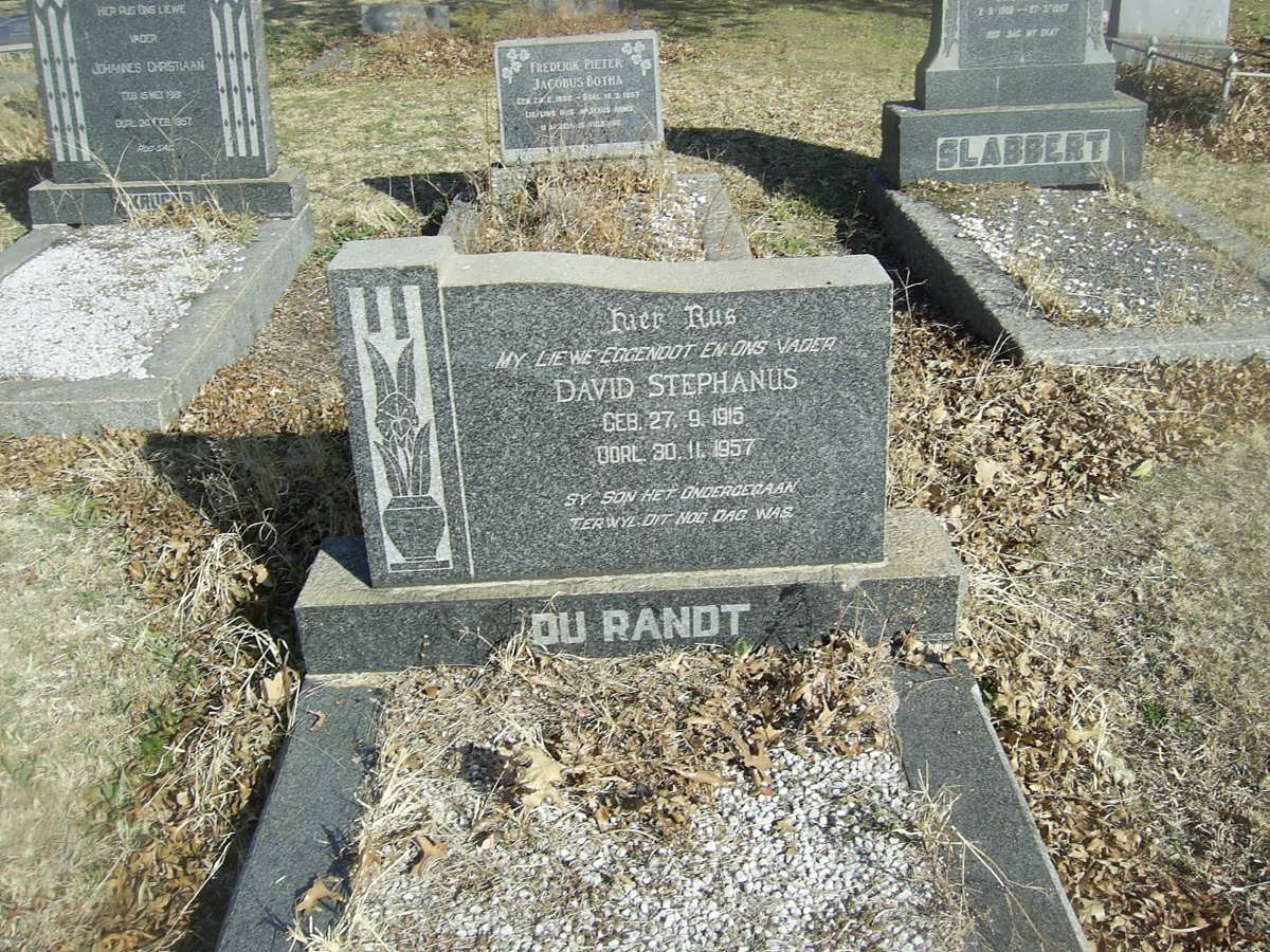 RANDT David Stephanus, du 1915-1957