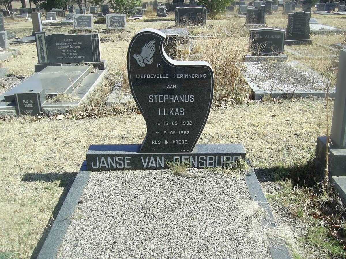 RENSBURG Stephanus Lukas, Janse van 1932-1963