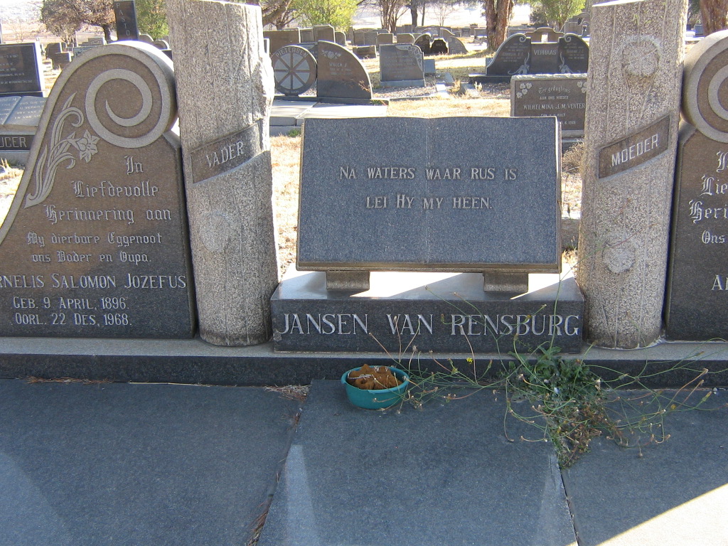 RENSBURG [Cor]nelis Salomon Jozefus, Jansen van 1896-1968 